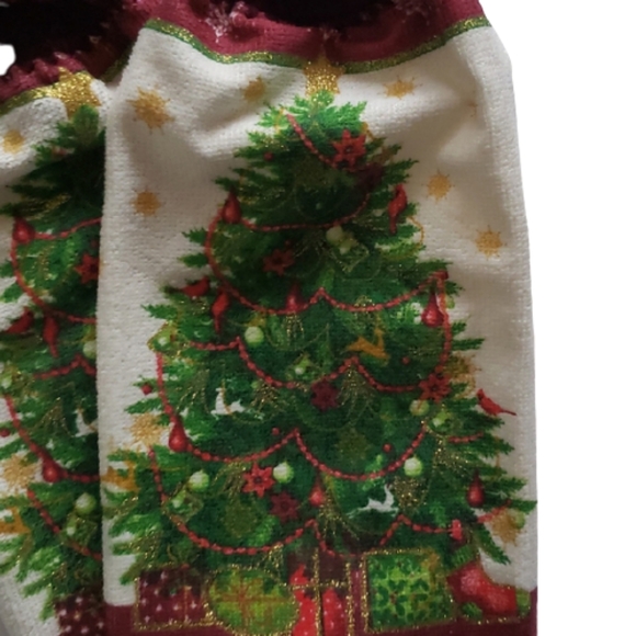 Handmade Crocheted Top Dish Towel Set of 2 - Picture 3 of 5